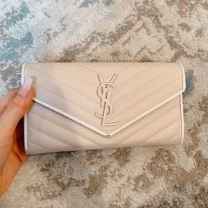 *BLUSH YSL CLUTCH WALLET*